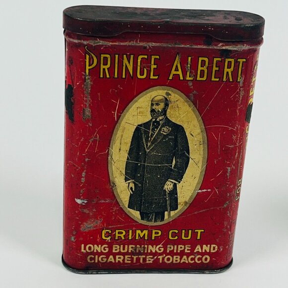 Vintage 3 Tins Prince Albert Tobacco Household Nails Cavalier Cigarette Holder - Picture 6 of 10